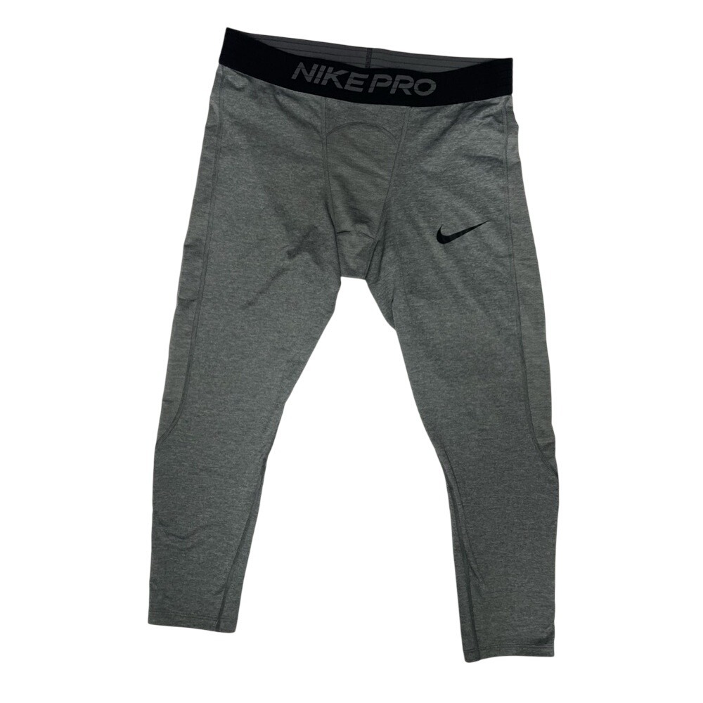 Nike Pro Dri Fit Silver Compression Athletic Pant Leggings‎ Men's XL